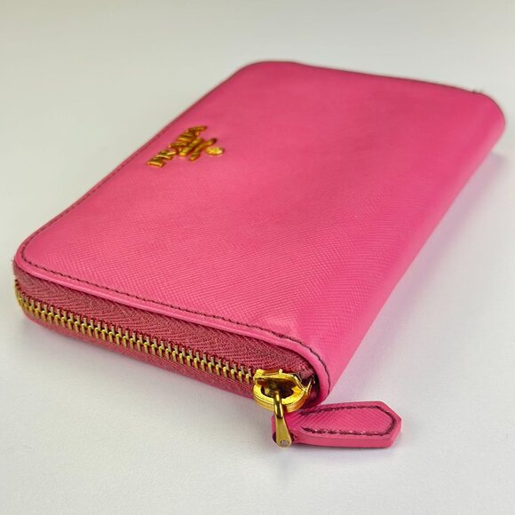 Prada Pink Saffiano Leather Small Wallet - Picture 6 of 9